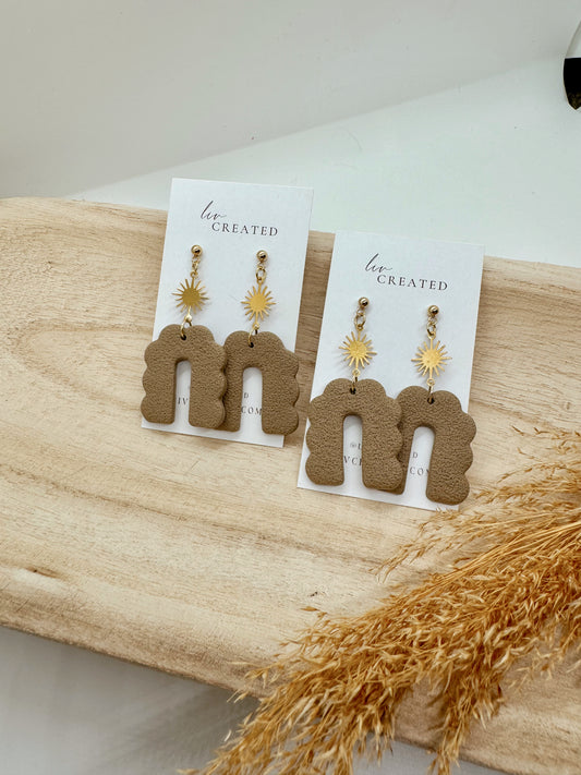 Sand Sun Arches | Handmade Polymer Clay Earrings