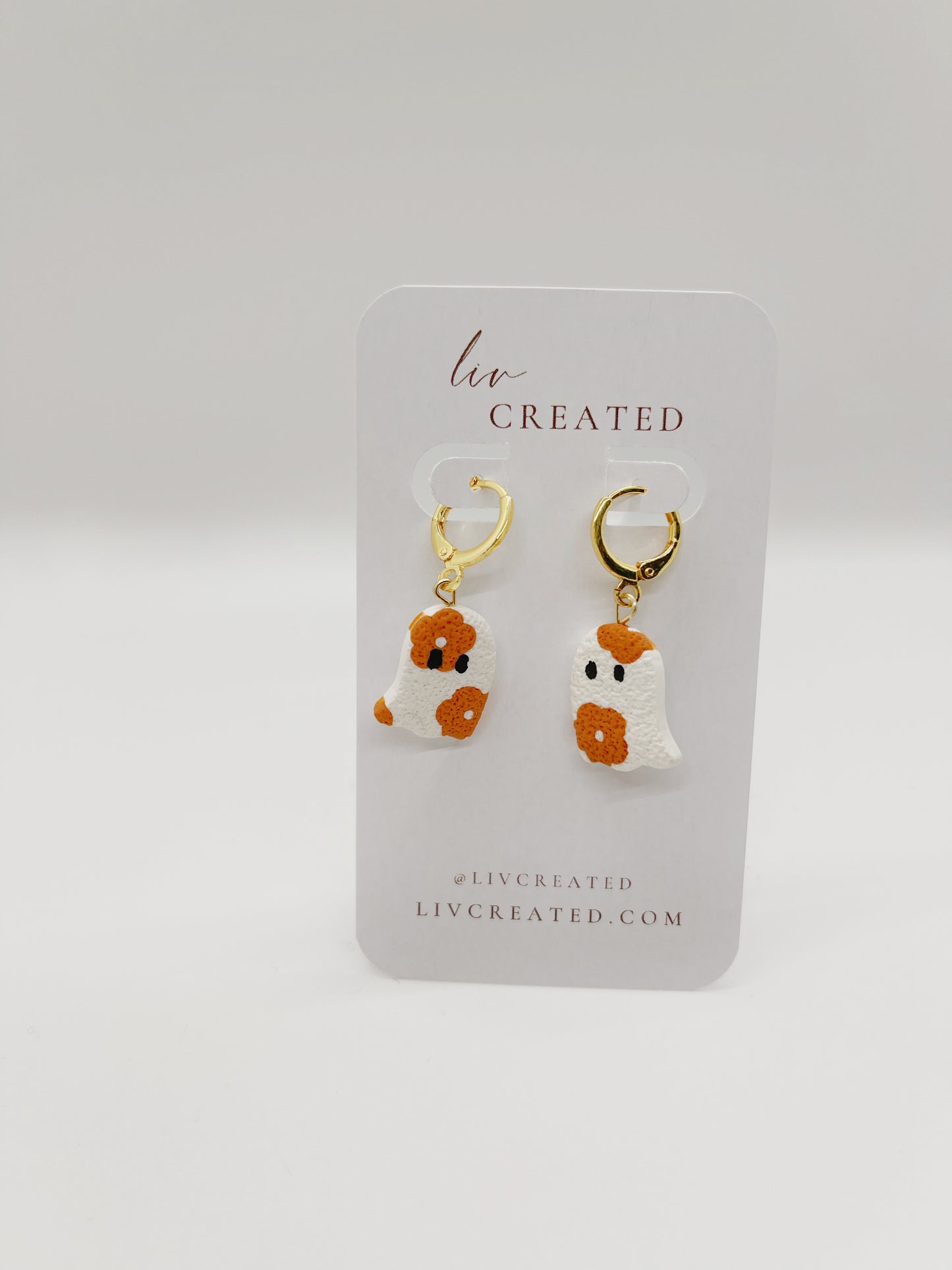 Groovy Ghosts | Handmade Polymer Clay Earrings