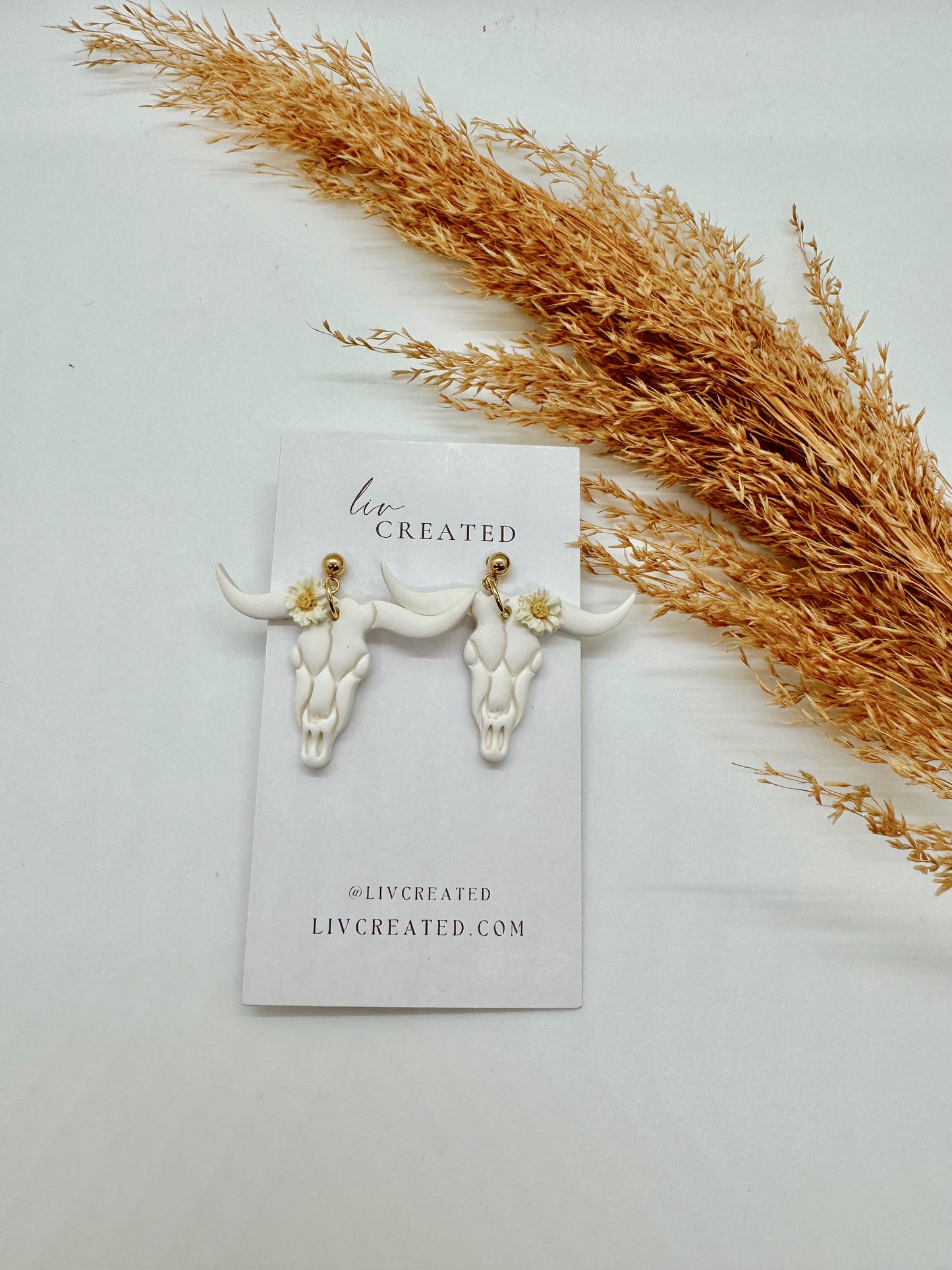 Daisy Cows | Handmade Polymer Clay Earrings