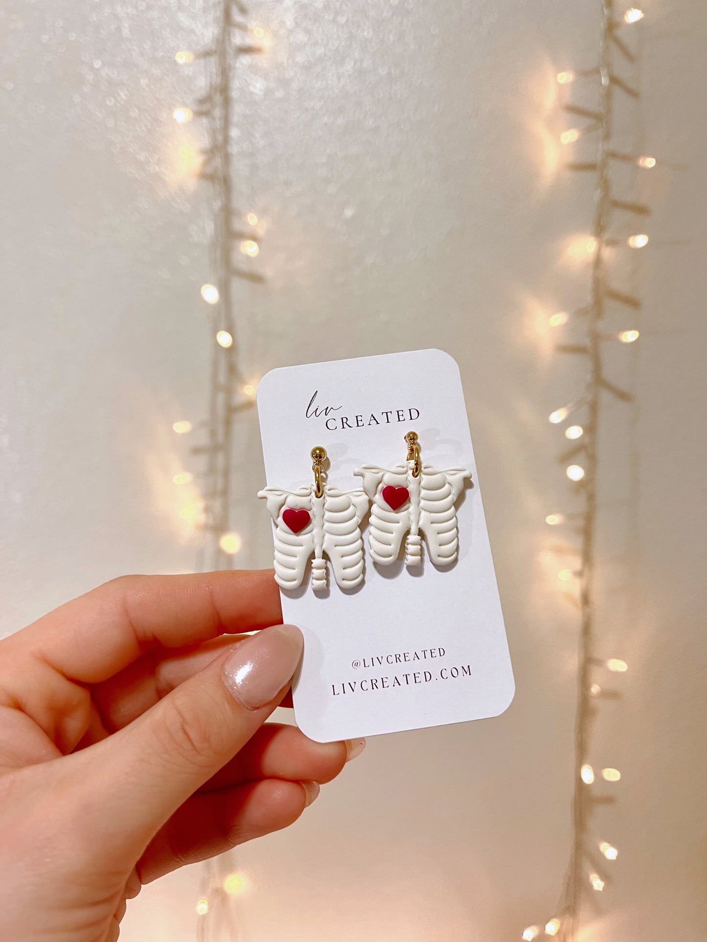 My Heart Skeletons | Handmade Polymer Clay Earrings
