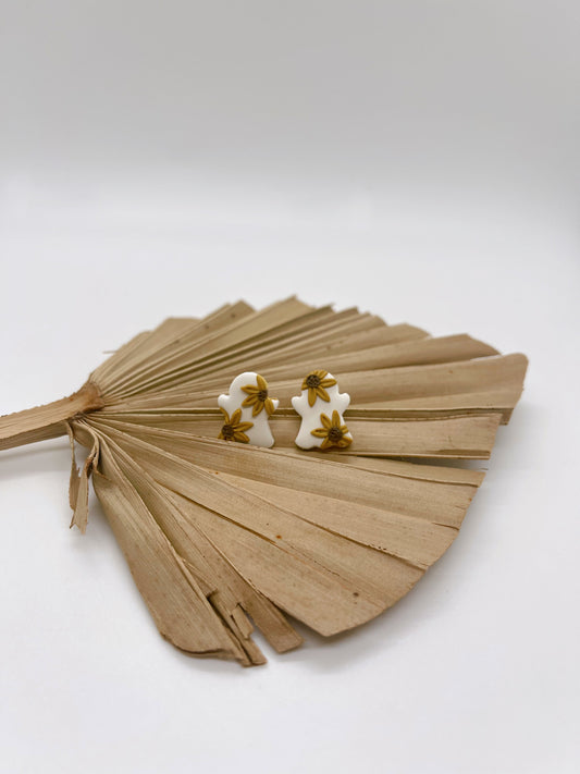 Sunflower Boos | Handmade Polymer Clay Earrings livcreated