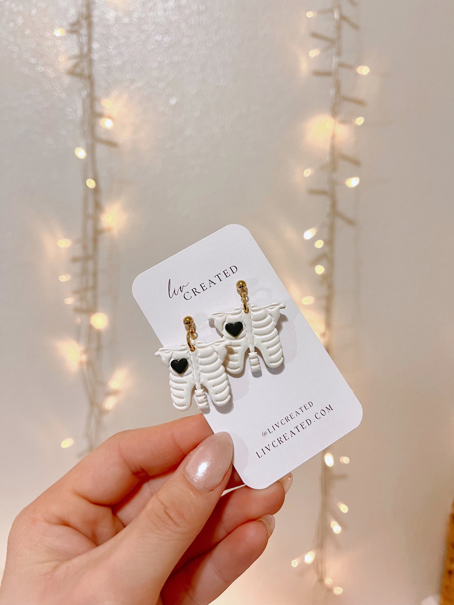 My Heart Skeletons | Handmade Polymer Clay Earrings