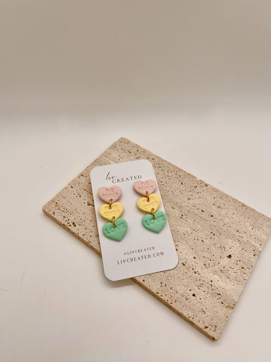 Sweet Hearts | Handmade Polymer Clay Earrings