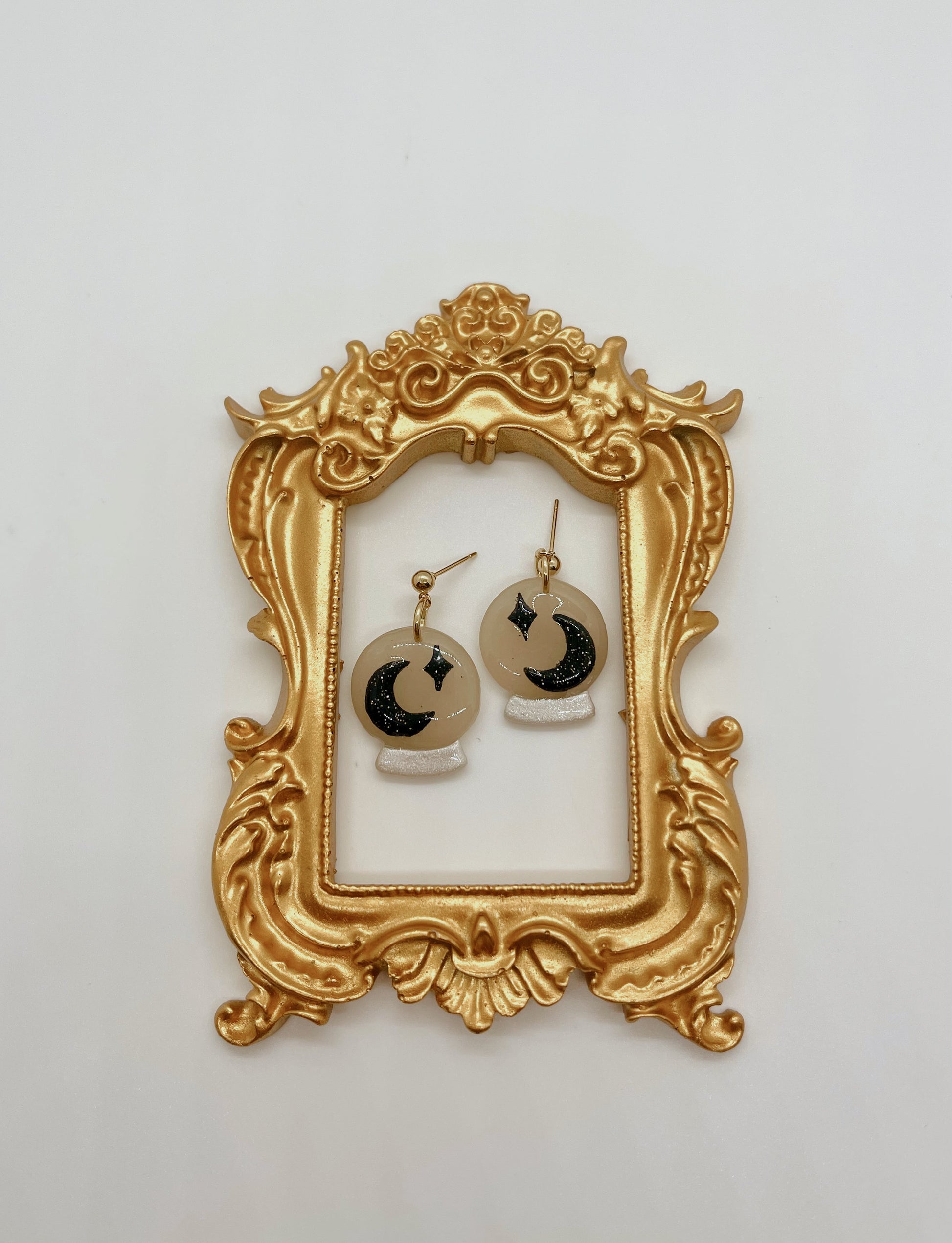 Moon-Globes  | Handmade Polymer Clay Earrings livcreated