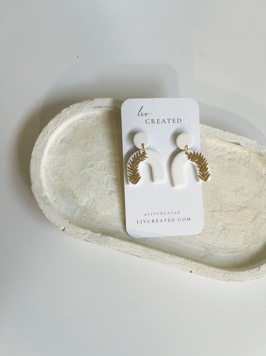 Pampas Arches | Handmade Polymer Clay Earrings livcreated