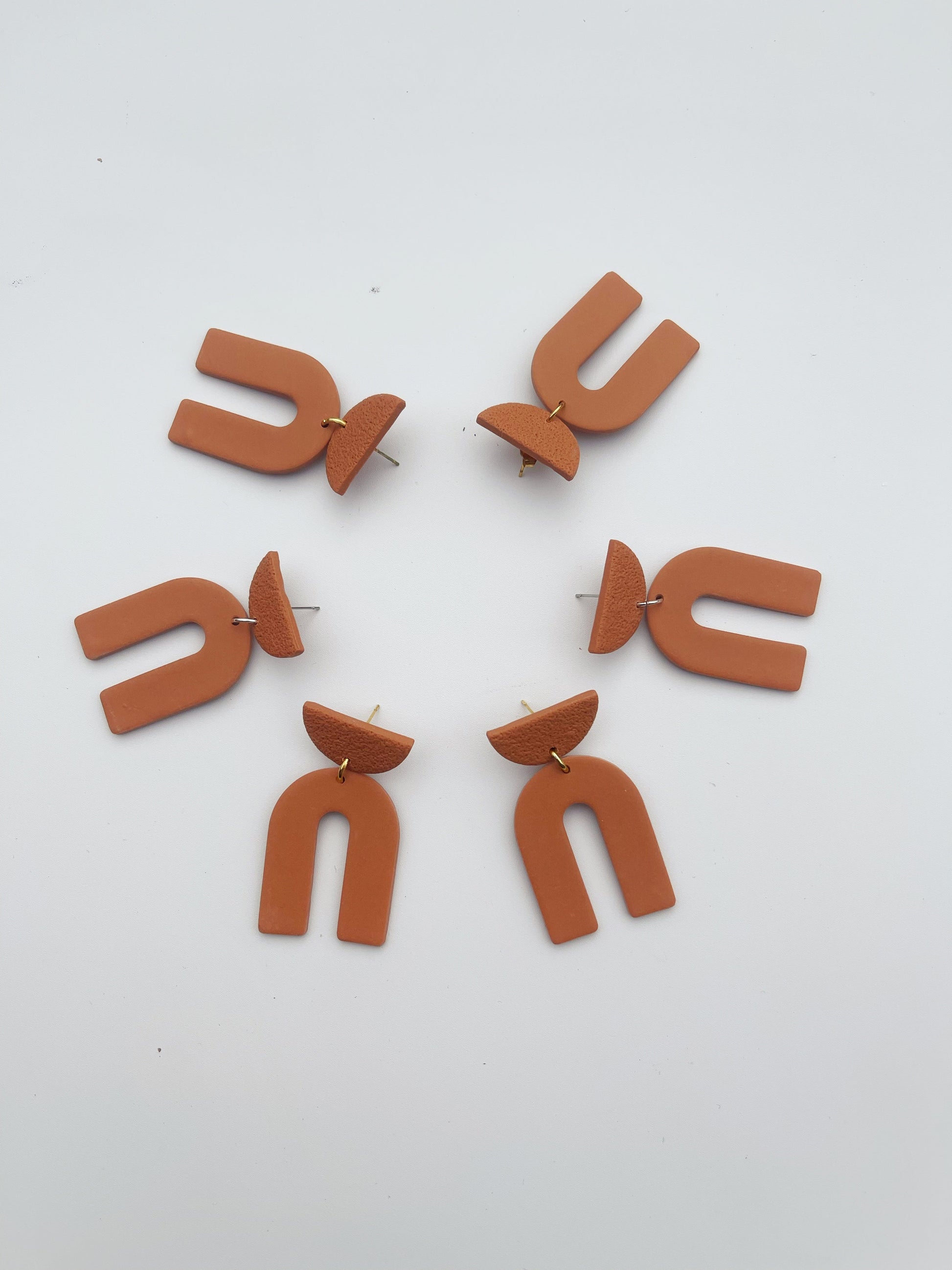 Pumpkin Arches | Handmade Polymer Clay Earrings livcreated